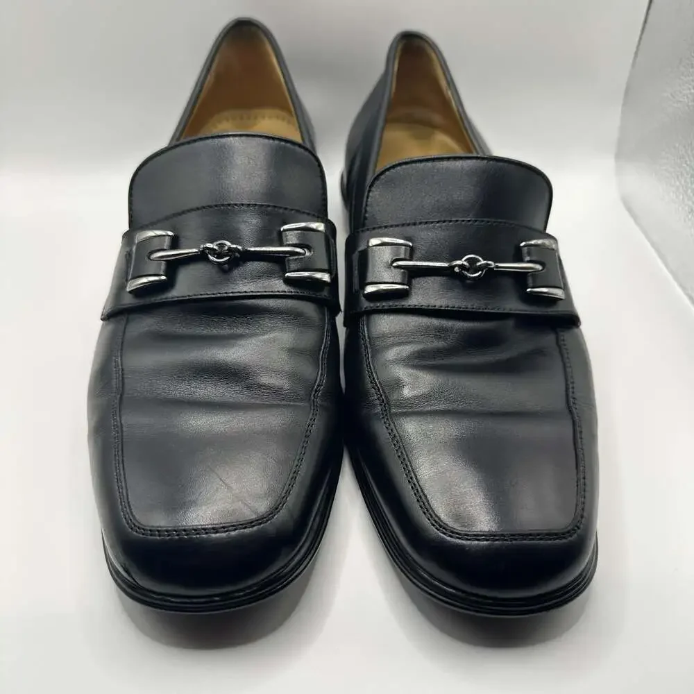 Cole Haan Collection Men's Black Leather Horsebit Loafers Made in Italy Rare